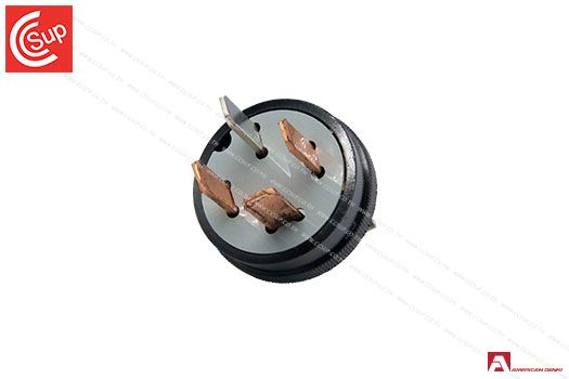 American Denki 542  STRAIGTH BLADE TYPE PLUG 3P(3P,4W GND) 50A 250V