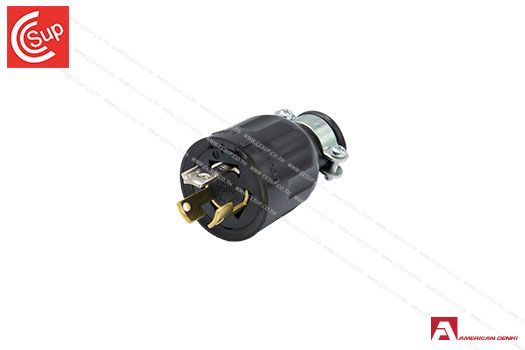 American Denki 3122R LOCKING TYPE PLUG 2P(2P,3W GND) 15A 250V
