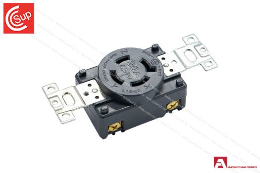 American Denki 4240-L16 LOCKING TYPE RECEPTACLE 3P(3P,4W GND) 20A 480V