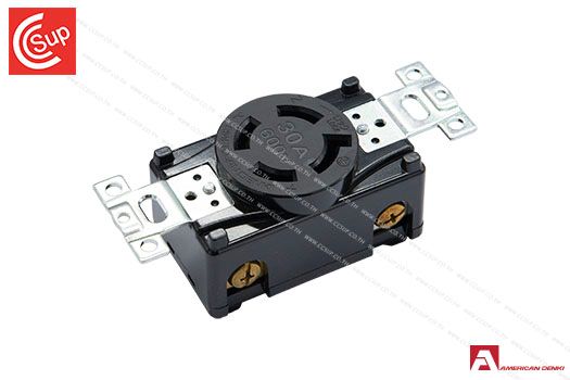 American Denki 4360 LOCKING TYPE RECEPTACLE 3P(3P,4W GND) 30A 600V