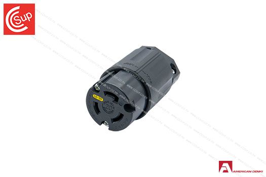 American Denki 3224N-L6  LOCKING TYPE CONNECTOR BODY 2P(2P,3W GND) 20A 250V