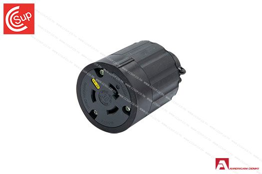 American Denki  3324R-L6  LOCKING TYPE CONNECTOR BODY 2P(2P,3W GND) 30A 250V