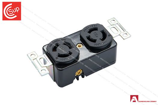 American Denki 3110D LOCKING TYPE RECEPTACLE 2P(2P,3W GND) 15A 125V