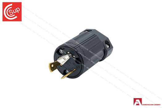 American Denki 3222N-L6 LOCKING TYPE PLUG  2P(2P,3W GND) 20A 250V