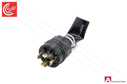 American Denki 4222RW LOCKING TYPE WATERPROOF PLUG & CONNECTOR BODY IP65 3P(3P,3W) 20A 250V 