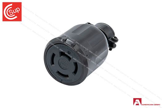 American Denki 4224R  LOCKING TYPE CONNECTOR BODY 3P(3P,4W GND) 20A 250V