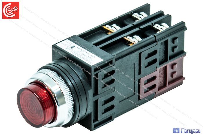 MARUYASU A25FT20011RLE RED  LED ILLUMINATE Extended Push Button 25 mm. 1NO 1NC