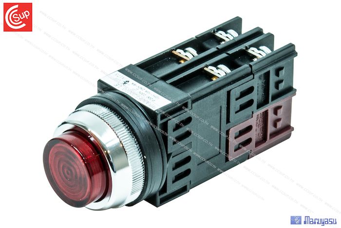 MARUYASU A30FT20011RLE RED LED ILLUMINATED Extended Push Button 30mm. 1NO