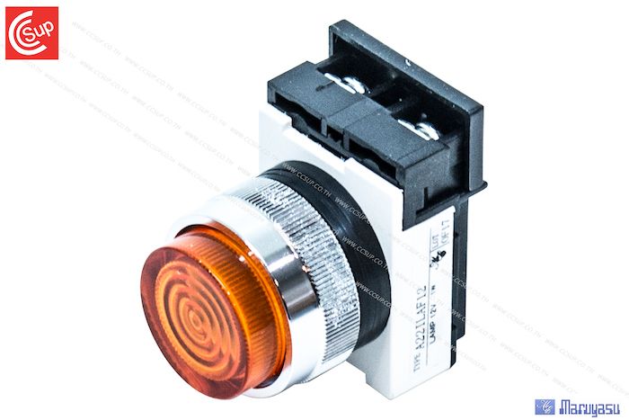 MARUYASU A22ILAF12O ORANGE Flush Shape Pilot Lamp 22 mm. 12V