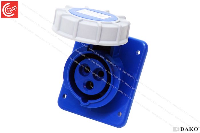DAKO Plug HTN3131 Flanged Socket Slope Power plug 2P+E 16A 230V IP67