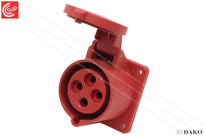 DAKO Plug HTN414 Flanged Socket Straight 3P+E 16A 400V IP44