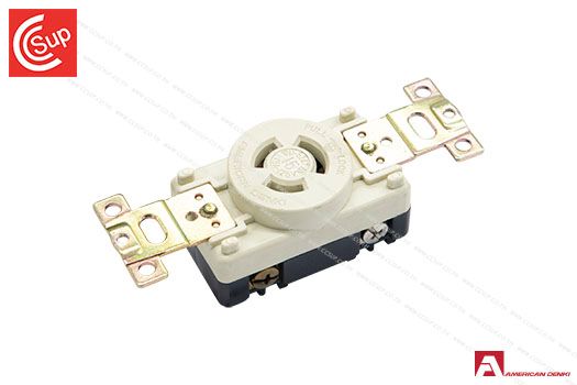 American Denki 3110-IV LOCKING TYPE RECEPTACLE  2P(2P,3W GND) 15A 125V