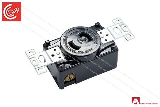 American Denki 2320 LOCKING TYPE RECEPTACLE   2P(2P,2W ) 30A 250V