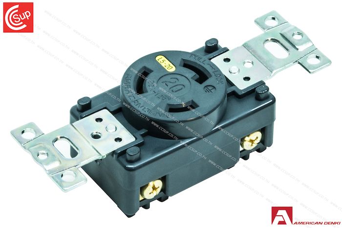 American Denki 3210-L5 LOCKING TYPE RECEPTACLE  2P(2P,2W ) 20A 125V