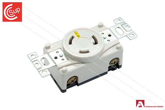 American Denki 3310-L5-IV LOCKING TYPE RECEPTACLE  2P(2P,3W GND) 30A 125V