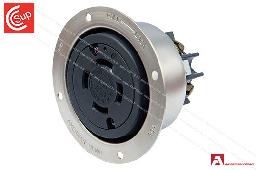 American Denki 4626 LOCKING TYPE RECEPTACLE  3P(3P,4W GND) 60A 250V