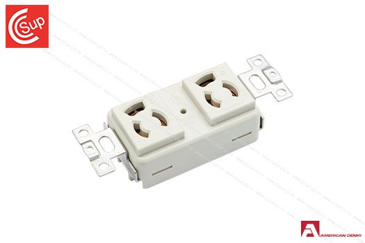 American Denki 7110GHDZ LOCKING TYPE BLADE RECEPTACLE  2P(2P,3W GND ) 15A 125V