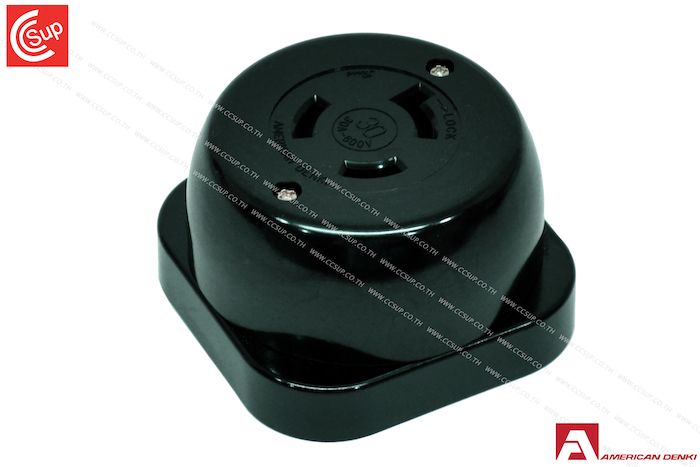 American Denki 3361 LOCKING TYPE WALL MOUNT RECEPTACLE  3P(3P,3W) 30A 600V