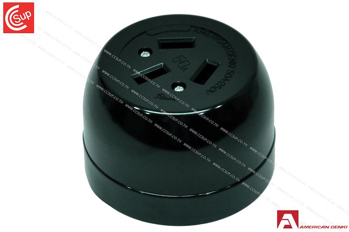 American Denki 8521 STRAIGHT BLADE TYPE WALL MOUNT RECEPTACLE 3P(3P,3W) 50A 250V