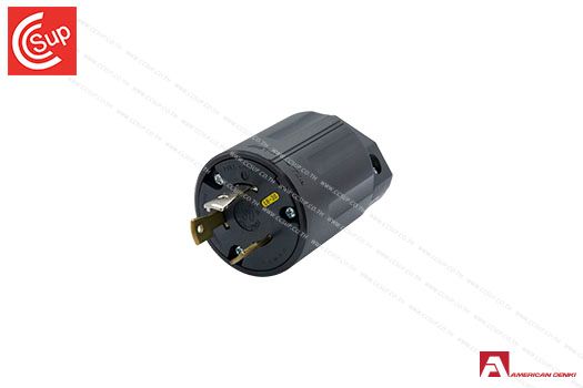 American Denki 3322N-L6 LOCKING TYPE PLUG 2P(2P,3W GND) 30A 250V
