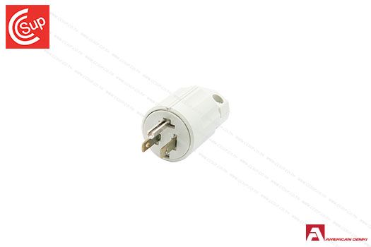 American Denki 7112GN-IV STRAIGTH BLADE TYPE PLUG 2P(2P,3W GND) 15A 125V