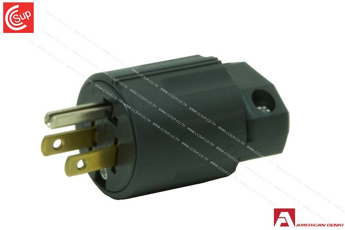 American Denki 7112GN STRAIGTH BLADE TYPE PLUG 2P(2P,3W GND) 15A 125V