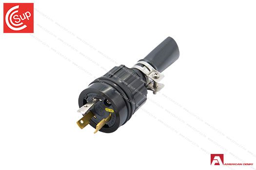 American Denki  3212RW-L5 LOCKING TYPE WATERPROOF PLUG & CONNECTOR BODY IP65 2P(2P,3W GND) 20A 125V