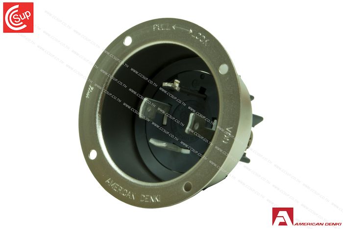 American Denki 4665 LOCKING TYPE  FLANGED INLET 3P(3P,4W GND) 60A 600V
