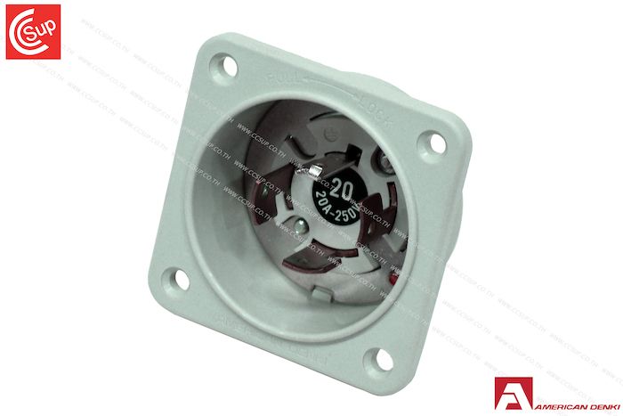 American Denki 4225N  LOCKING TYPE FLANGED INLET 3P(3P,4W GND) 20A 250V