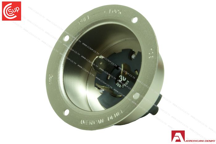 American Denki 3325 LOCKING TYPE FLANGED INLET 3P(3P,3W ) 30A 250V