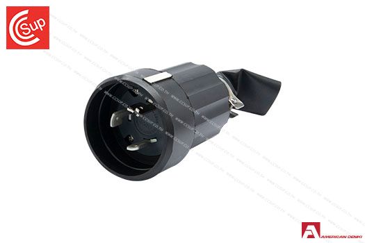 American Denki 3662RW LOCKING TYPE WATERPROOF PLUG & CONNECTOR BODY  3P(3P,3W) 60A 600V 