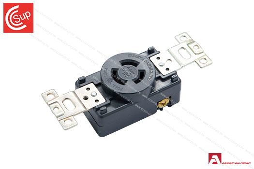 American Denki 3110 LOCKING TYPE RECEPTACLE  2P(2P,3W GND) 15A 125V