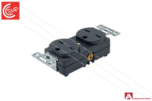 American Denki 7120GD  LOCKING TYPE BLADE RECEPTACLE 2P(2P,3W GND ) 15A 250V