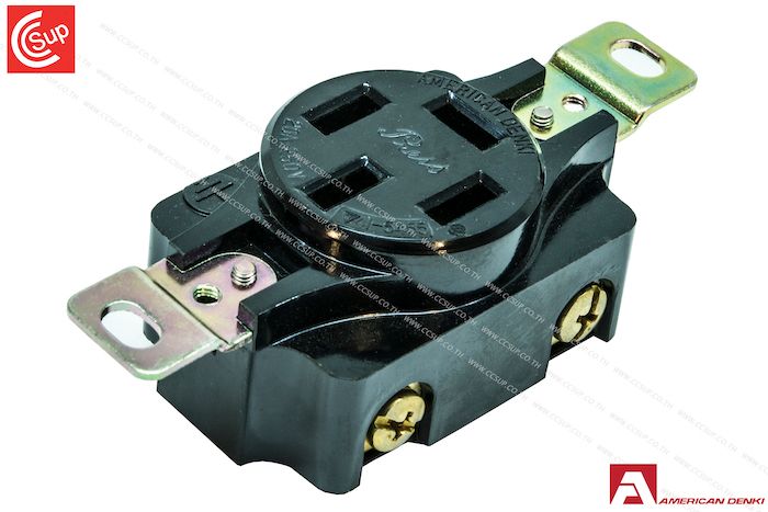 American Denki 135 LOCKING TYPE BLADE RECEPTACLE  3P(3P,4W GND) 20A 250V
