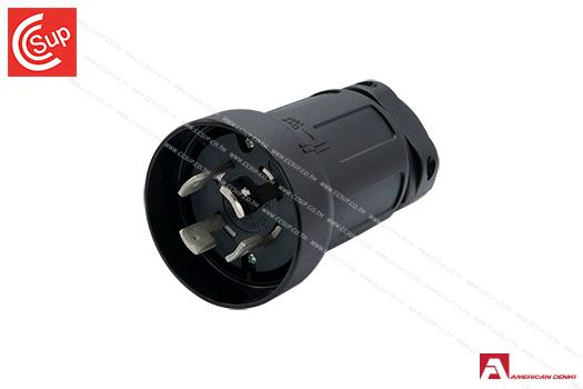 American Denki 4622E LOCKING TYPE PLUG 3P(3P,4W GND) 60A 250V