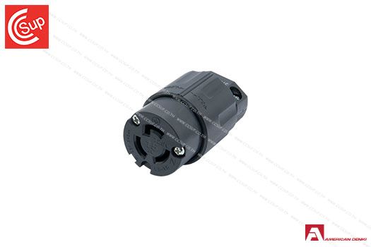 American Denki 3114N-L5 LOCKING TYPE CONNECTOR BODY  2P(2P,3W GND) 15A 125V