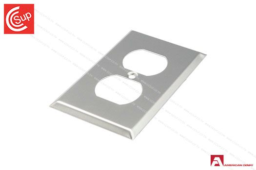 American Denki  V41S  Stainless Wall Plate for Receptacle