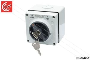 DAKO DKF56SWK1-250 WATERPROOF KEY ROTARY SWITCH 2P 50A 250V