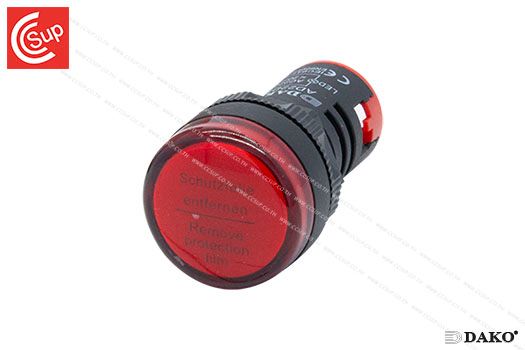 DAKO AD22DS-R012 PILOT LAMP 12V (RED) 22 mm.