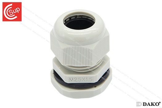 DAKO P-M25 NYLONCABLE GLAND (GREY) SPIRAL METRIC (M)