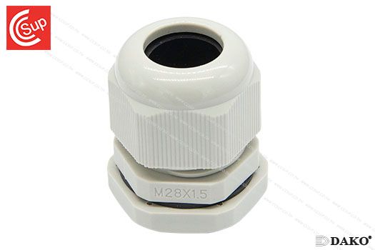 DAKO P-M28 NYLONCABLE GLAND (GREY) SPIRAL METRIC (M)