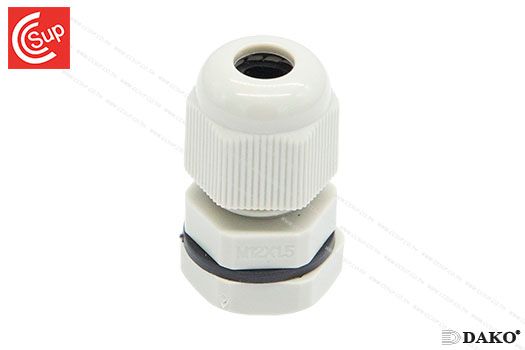 DAKO P-M12 NYLONCABLE GLAND (GREY) SPIRAL METRIC (M)