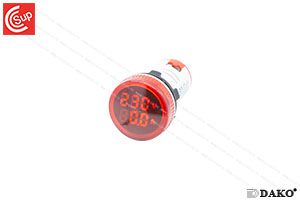 DAKO AD22-22VAM-R VOLTAGE & AMP INDICATOR (RED) 22 mm.