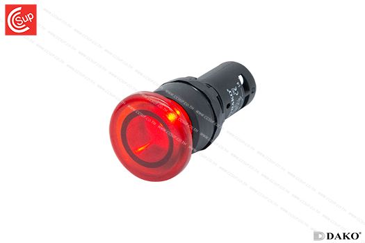 DAKO SB7-CWMR5-12 ILLUMINATED MUSHROOM HEAD MOMENTARY 12V (RED)