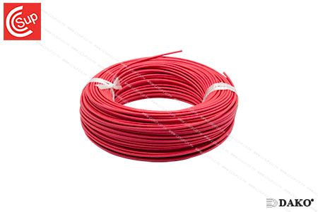 DAKOREH-DK-R 1.50 mm. SILICON RUBBER INSULATED WIRE OUTER SIEGE WITH GLASS FIBER BRAIDS (RED)