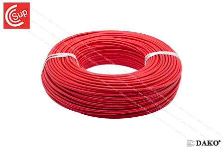 DAKOREH-DK-R 4.00 mm. (RED) SILICON RUBBER INSULATED WIRE OUTER SIEGE WITH GLASS FIBER BRAIDS